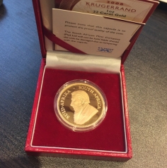 Золотая инвестиционная монета ЮАР "Крюгерранд" Krugerrand gold, PROOF, 2006 год, 31,1 грамм 1oz